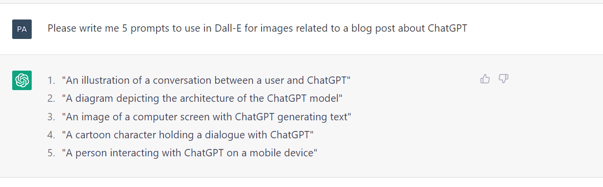 ChatGPT AI Image prompts