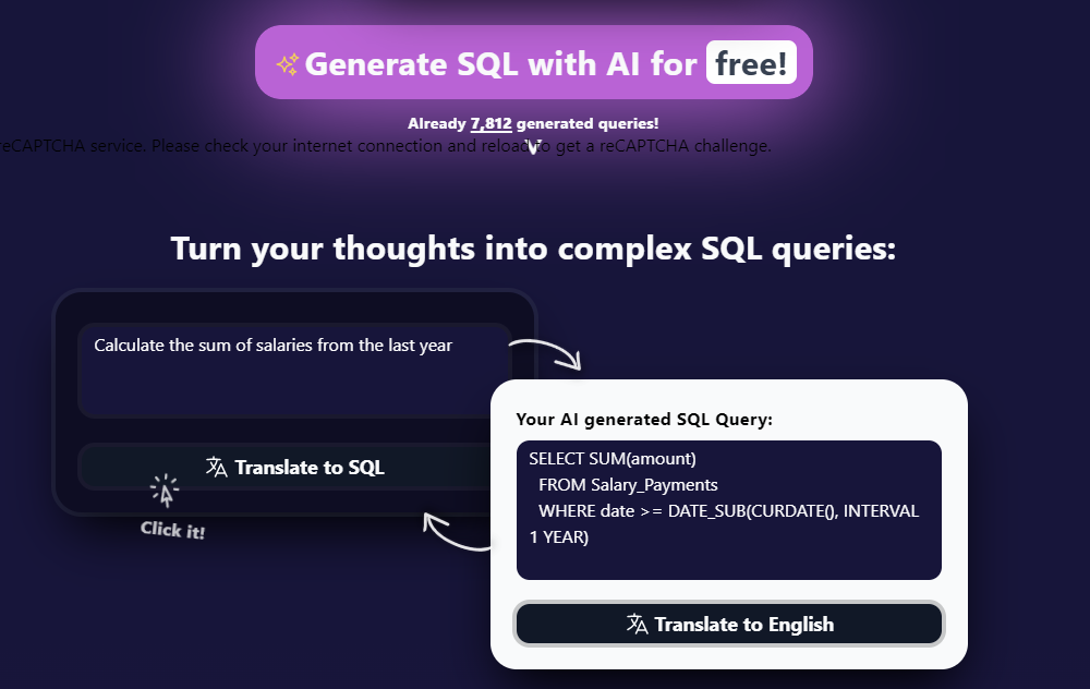Text to SQL with AI